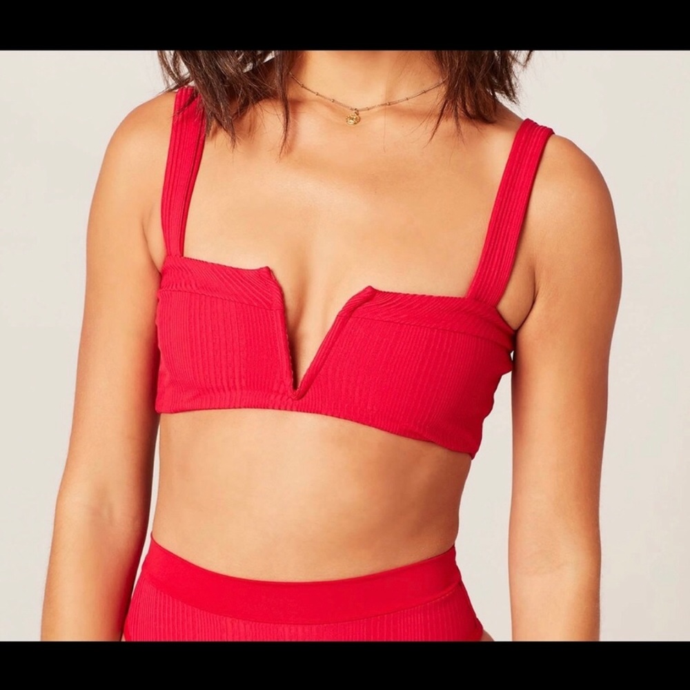 L’Space Red Lee Lee DD Bikini Top